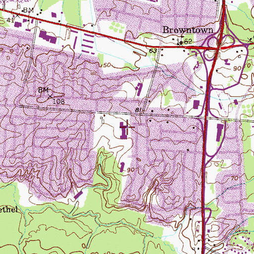 Topographic Map of Saint Ambrose School, NJ