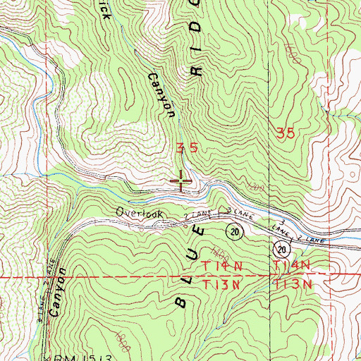 Topographic Map of Warnick Canyon, CA