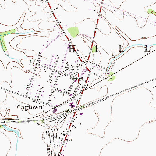 Topographic Map of Cherry Blossom Montessori School, NJ