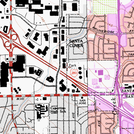 Topographic Map of Warren School, CA