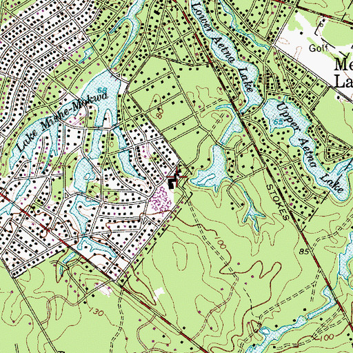Topographic Map of Nokomis Elementary School, NJ