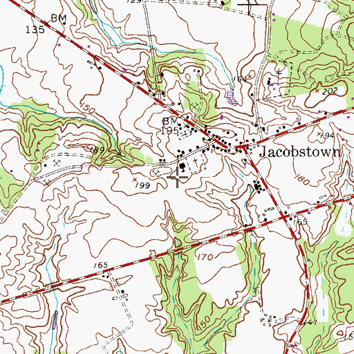 Topographic Map of Clarence B Lamb Elementary School, NJ