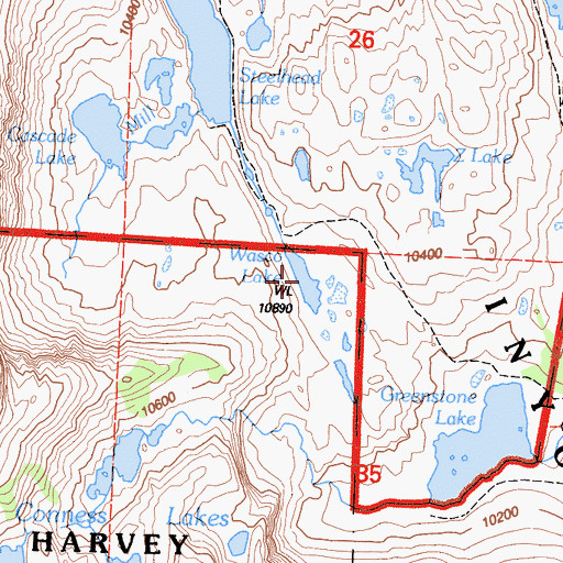Topographic Map of Wasco Lake, CA