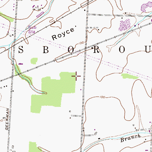 Topographic Map of Auten Road Intermediate School, NJ