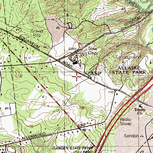 Topographic Map of Shore Christian Academy School, NJ