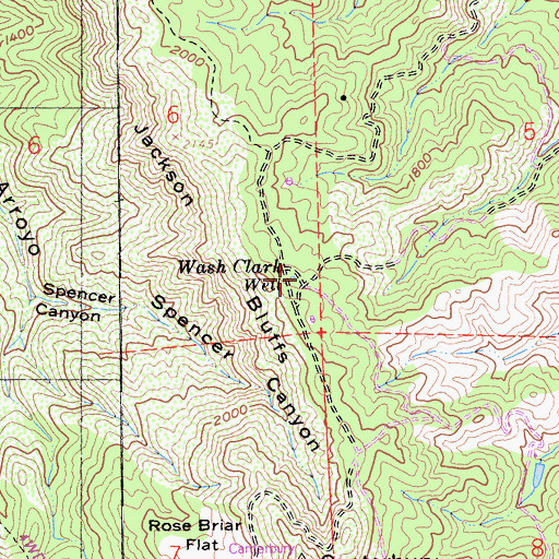 Topographic Map of Wash Clark Well, CA