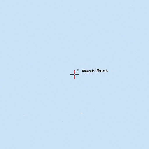 Topographic Map of Wash Rock, CA