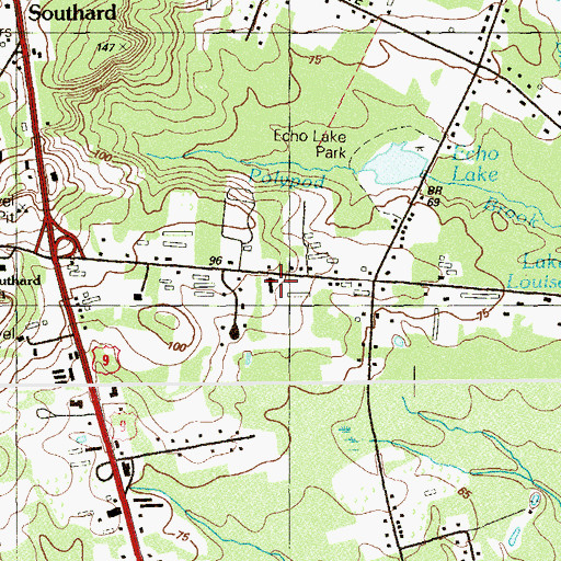 Topographic Map of Monmouth Academy School, NJ