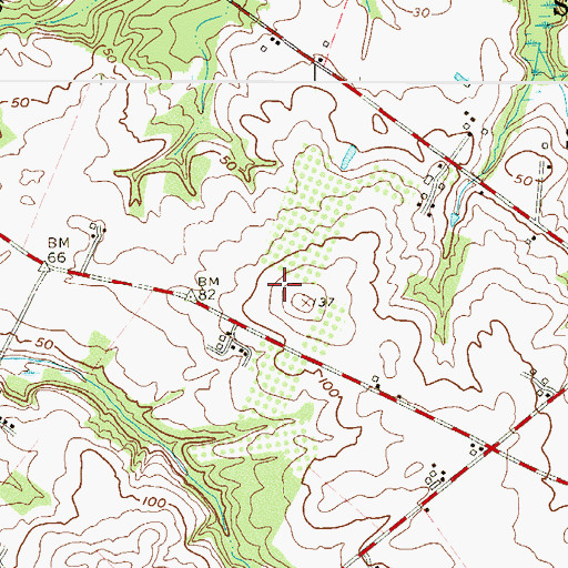 Topographic Map of Governor Charles C Stratton School, NJ