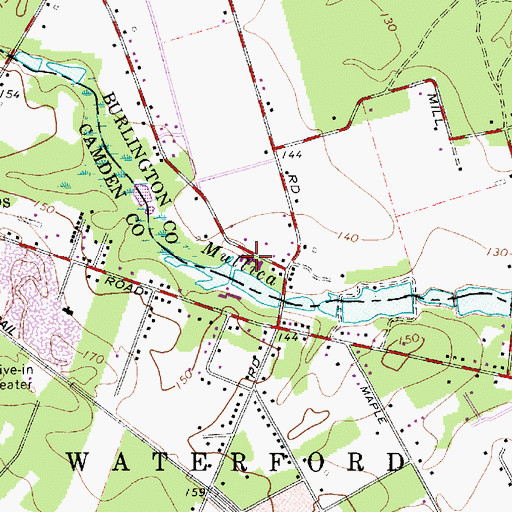 Topographic Map of Archway Upper School, NJ