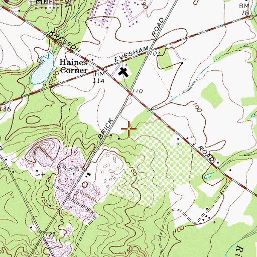 Topographic Map of Chesterbrook Academy Preschool, NJ