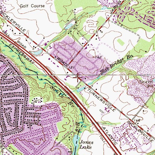 Topographic Map of The Goddard School - Sicklerville, NJ