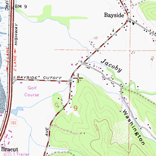 Topographic Map of Washington Gulch, CA
