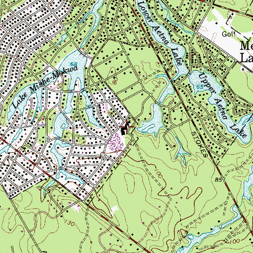 Topographic Map of Y A L E School - North Nokomis, NJ