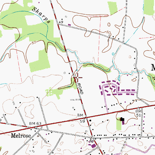 Topographic Map of Kirbys Mill Elementary School, NJ