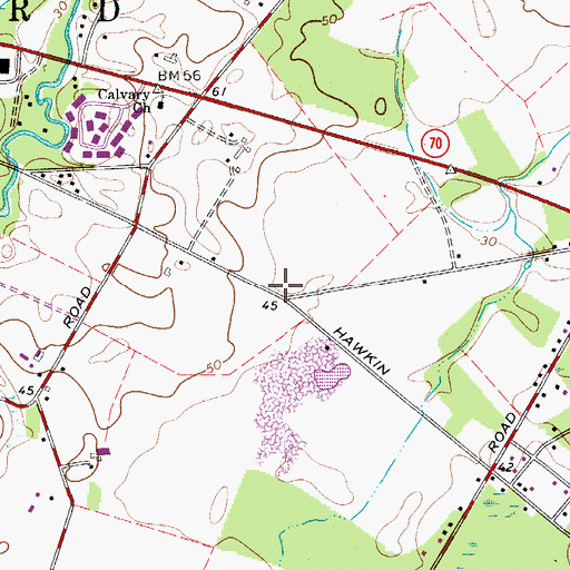 Topographic Map of Chairville Elementary School, NJ