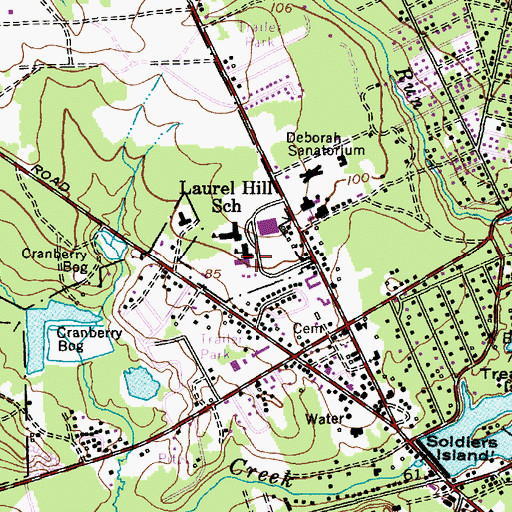 Topographic Map of Harker Wylie Elementary School, NJ