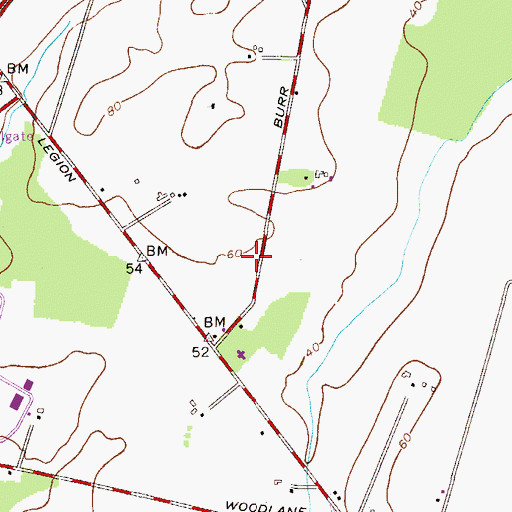 Topographic Map of Hampton Academy School, NJ