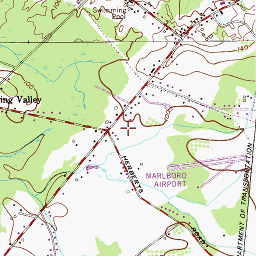 Topographic Map of Marlboro Early Learning Center School, NJ