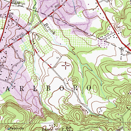 Topographic Map of Marlboro Memorial Middle School, NJ