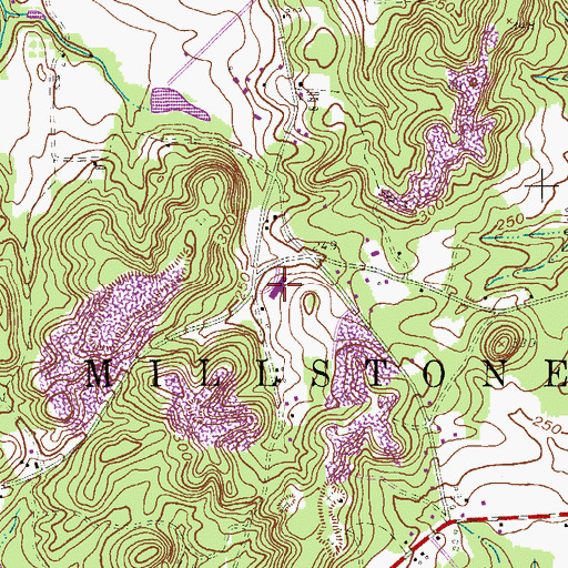 Topographic Map of Millstone Township Elementary School, NJ