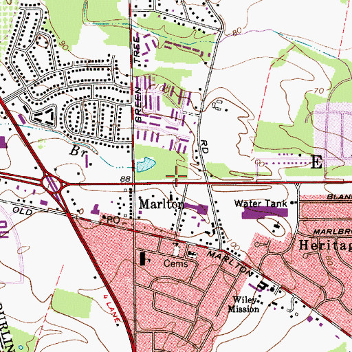 Topographic Map of Greenberg Center for Education School, NJ