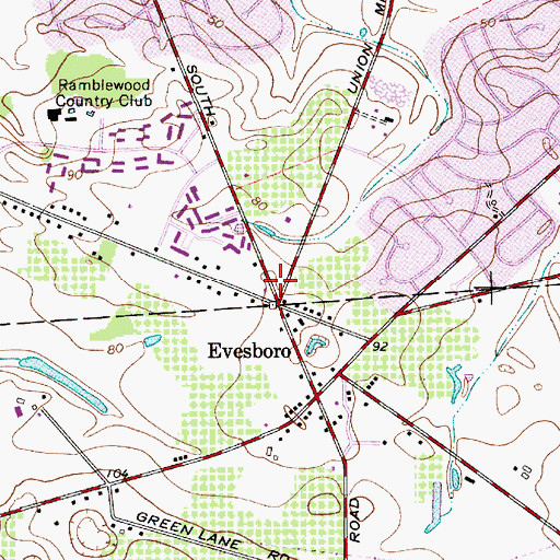 Topographic Map of Excel Learning Center School, NJ