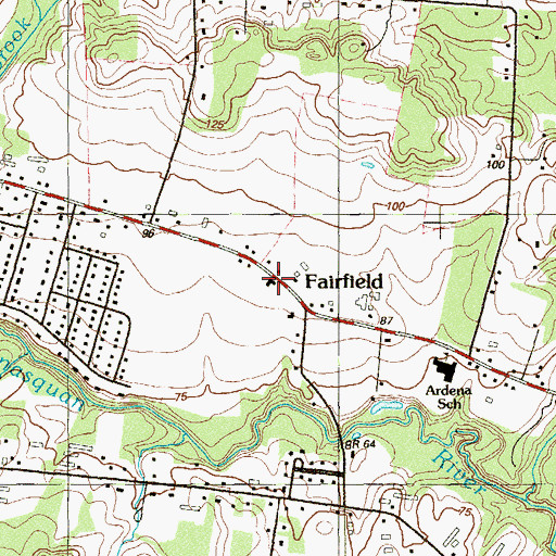 Topographic Map of Adelphia Elementary School, NJ