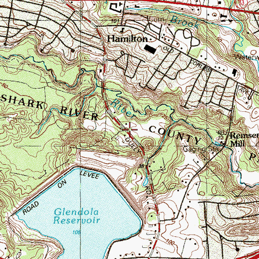Topographic Map of Summer Hill Preschool, NJ