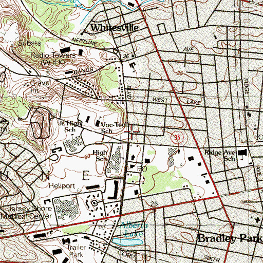 Topographic Map of Class Academy School, NJ