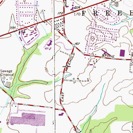 Topographic Map of Biotechnology High School, NJ