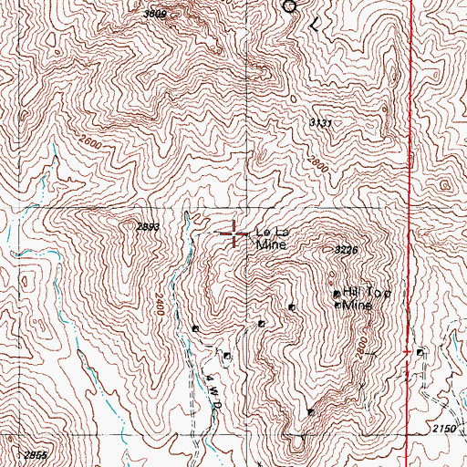 Topographic Map of Le La Mine, AZ