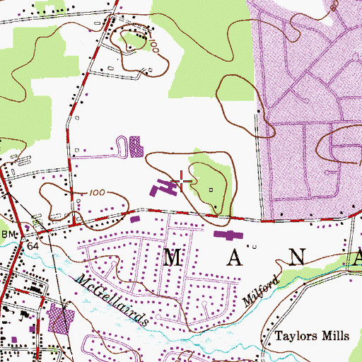 Topographic Map of John I Dawes Early Learning Center School, NJ
