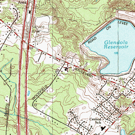 Topographic Map of The Rugby School at Woodfield, NJ