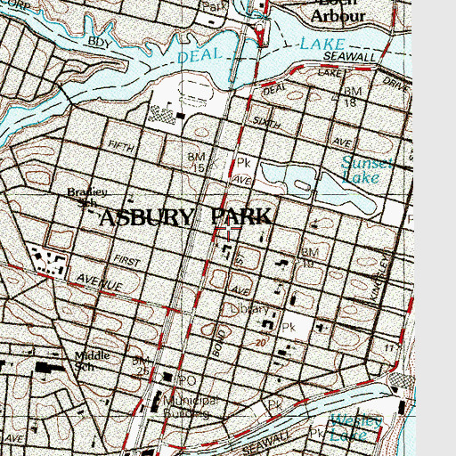 Topographic Map of Sisters Academy, NJ