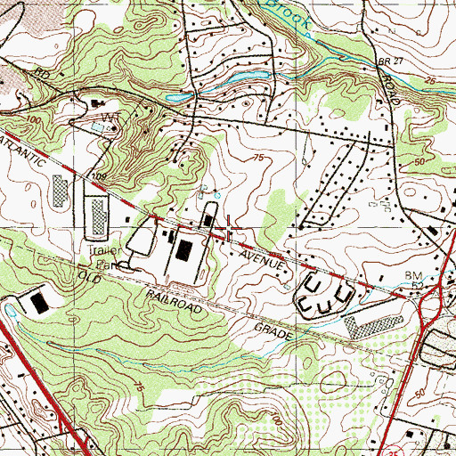 Topographic Map of Atlantis Preparatory School, NJ