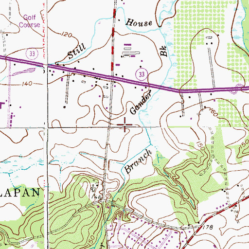 Topographic Map of Chesterbrook Academy Elementary School, NJ