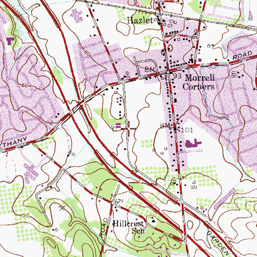 Topographic Map of Holmdel Preschool Center, NJ