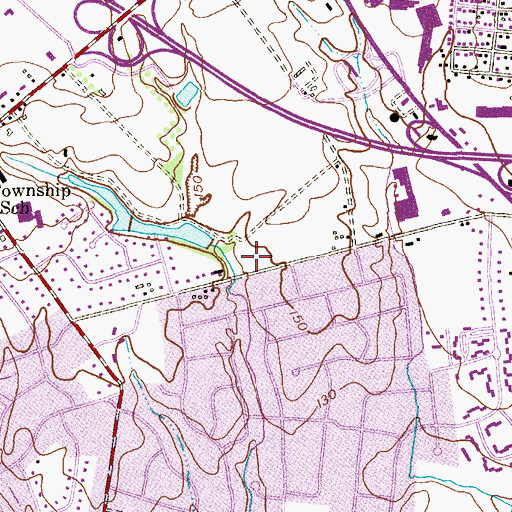 Topographic Map of Goddard School, NJ