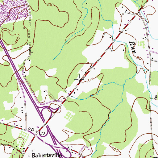 Topographic Map of Kiddie Academy School of Marlboro, NJ