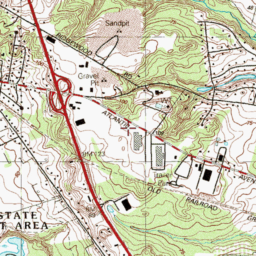 Topographic Map of Kindercare Learning Center School, NJ