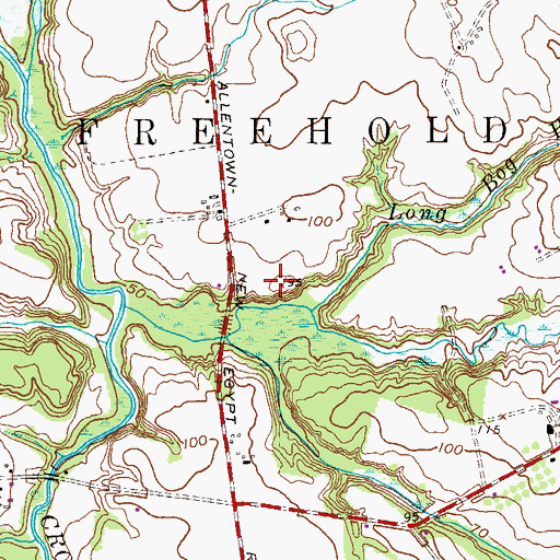 Topographic Map of New Jersey United Christian Academy School, NJ