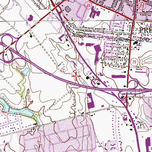 Topographic Map of Brookdale Community College Western Monmouth Campus, NJ