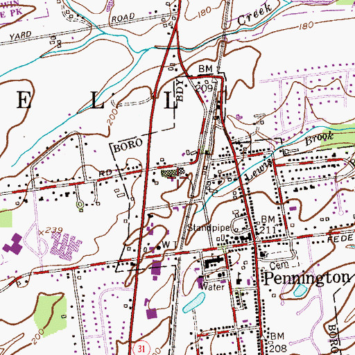 Topographic Map of Cambridge School, NJ