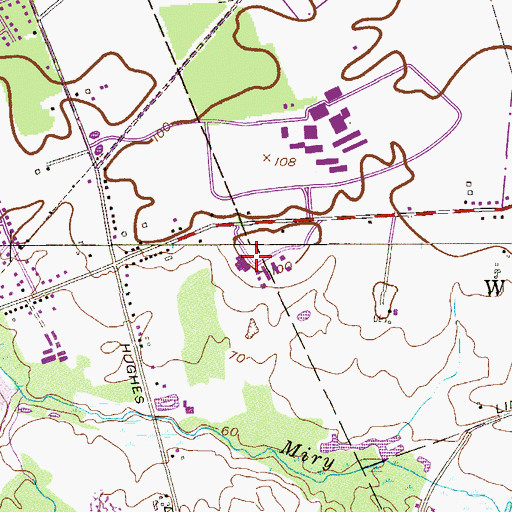 Topographic Map of Mercer County Technical Adult Evening School, NJ