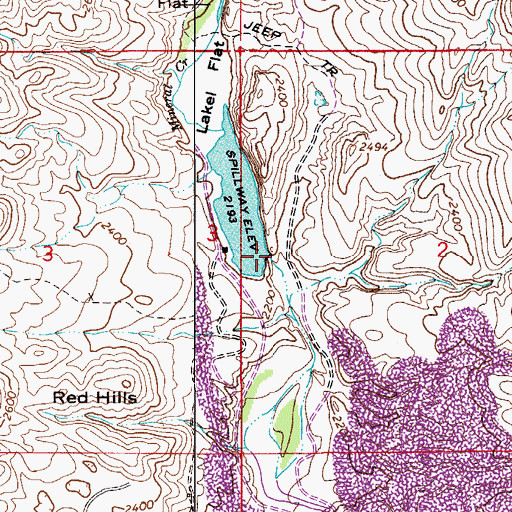 Topographic Map of Little Box Canyon Dam, AZ