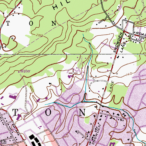 Topographic Map of Princeton French School, NJ