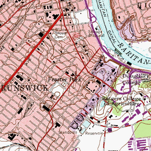 Topographic Map of Paul Robeson Community Elementary School Annex, NJ