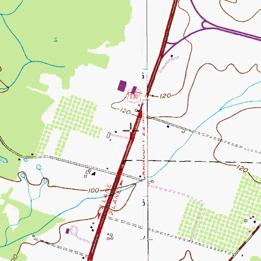 Topographic Map of Kiddie Academy School of Cranbury, NJ