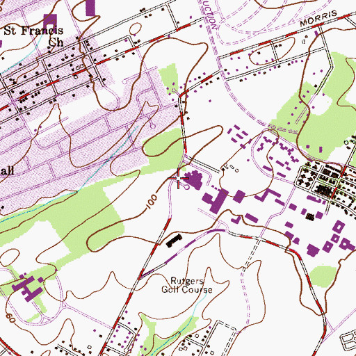 Topographic Map of Kindercare Learning Center School, NJ
